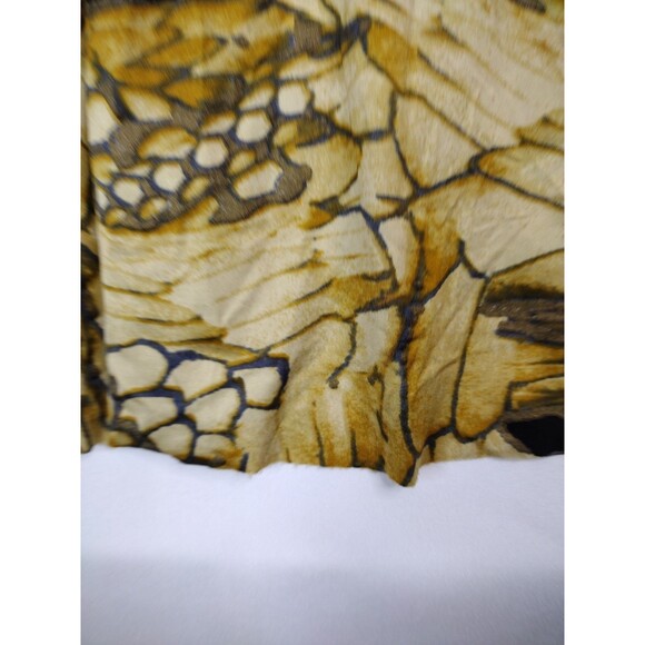 Baby Phat Tan Black Stretchy Belted Short-Sleeve Midi Dress Small Deep v-neck - Picture 8 of 11